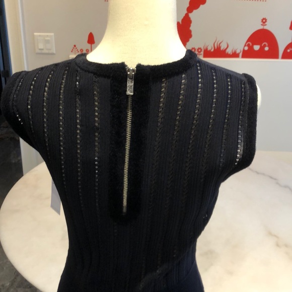 NWT DVF ink wool blend knit body con sleeveless. M - Picture 4 of 8